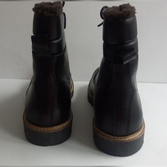 Shoe‎ The Bear Men\'s  Leather Boots Faux Shearling Lined Shoes Black Size12 $210 main image 4